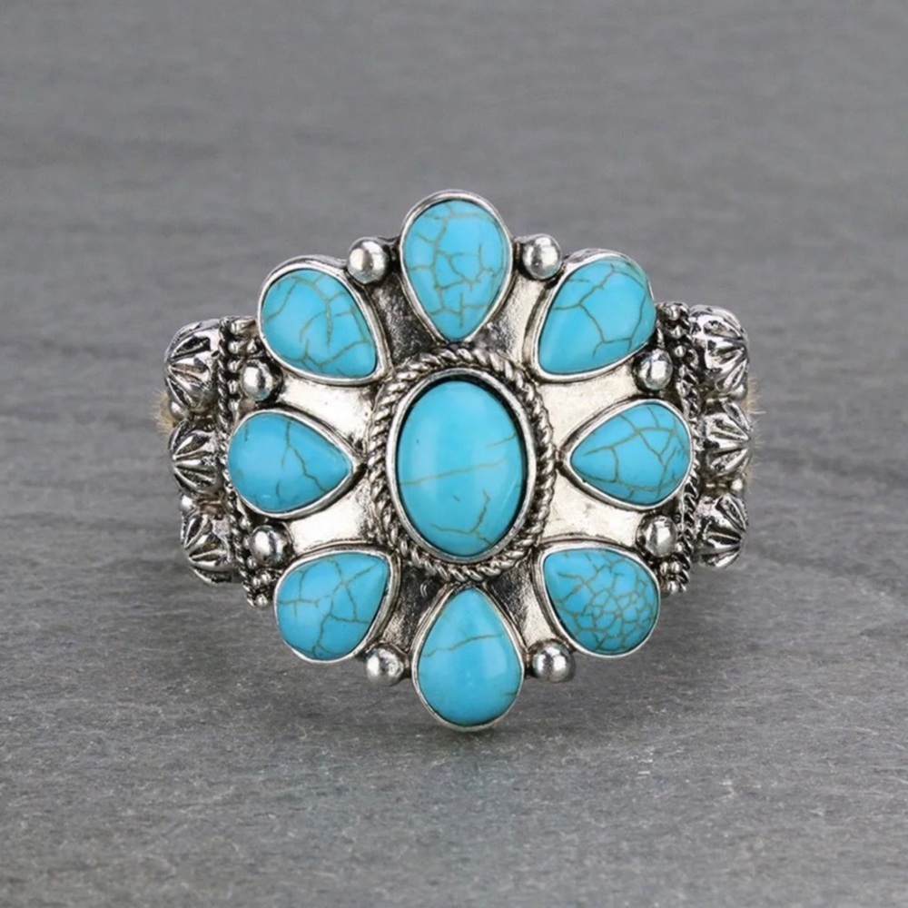 Western Navajo Concho Leopard Band Bracelet OSFM NWT